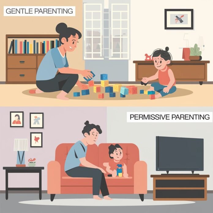 gentle parenting vs permissive parenting